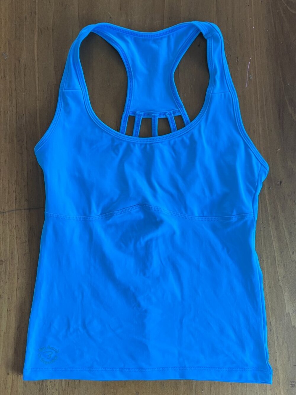 Bia Brazil Activewear Blue Racerback Built-In Bra Workout Tank Top